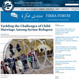 An Article by a KUST Faculty Member on Fikra Forum -Washington Institute for Near East Policy